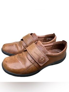 Hotter Comfort Concept Leather Mary Jane Shoes Velcro Strap Women’s 7